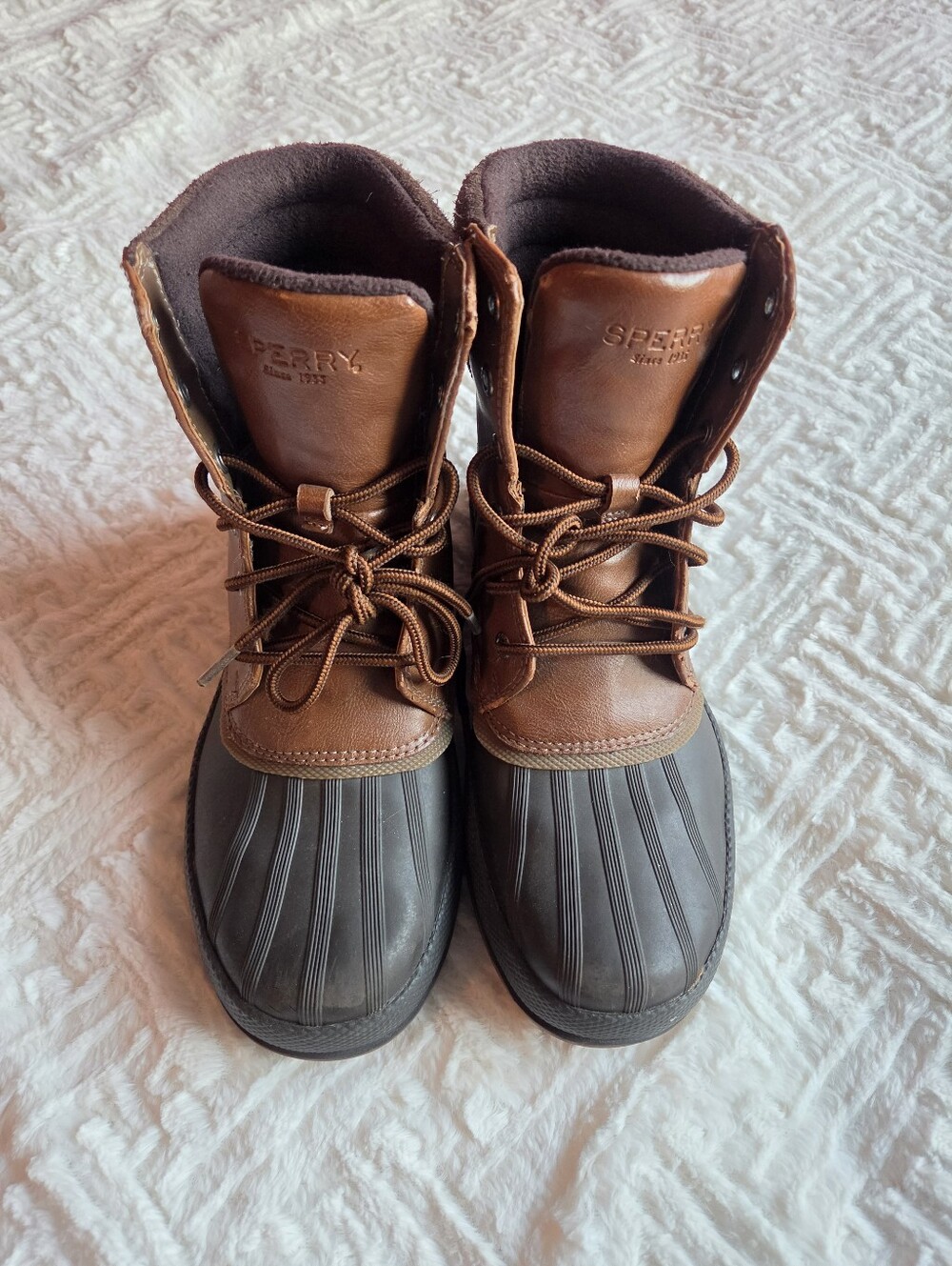 Sperry Cold Bay Men’s Winter Duck Boots STS19551 Tan Brown Size 7 200g